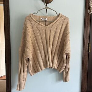 NWT Zara Cable-knit Tan Sweater